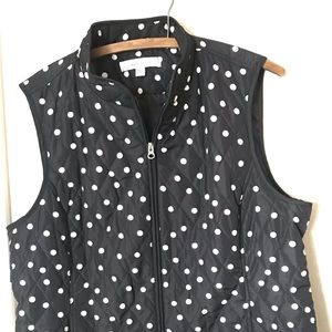 CROFT & BARROW Black and white dot vest sz XXL GUC